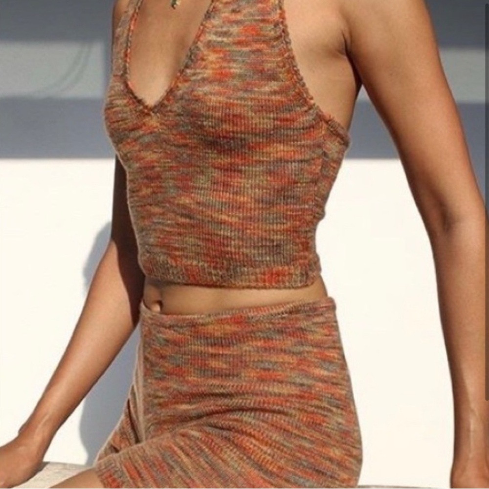 Multicolor Knit Crop Top